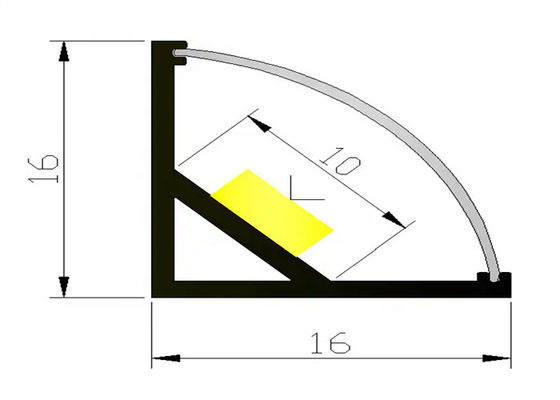 Profissionais de extrusão de alumínio anodizante OEM para iluminação de tira LED ISO9001