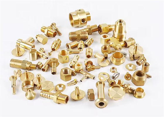 Componentes de torneamento de latão de ouro